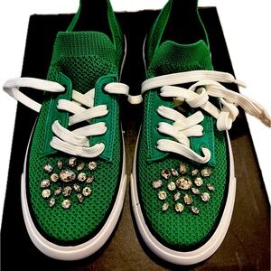 Bling Bling sneakers! Very unique color decorated with rhinestones